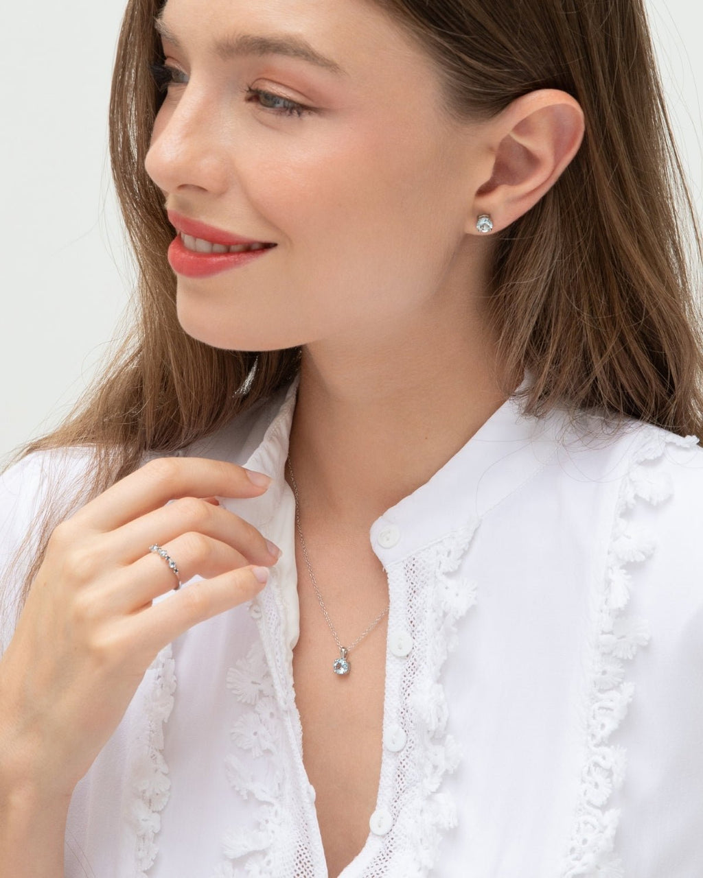 Blue Topaz Everyday Jewellery Gift Set in Sterling Silver - Vintress Fashion