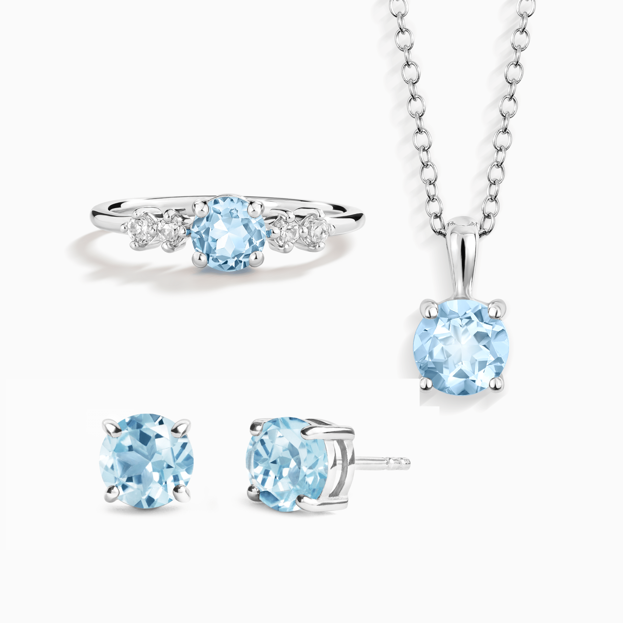 Blue Topaz Everyday Jewellery Gift Set in Sterling Silver - Vintress Fashion