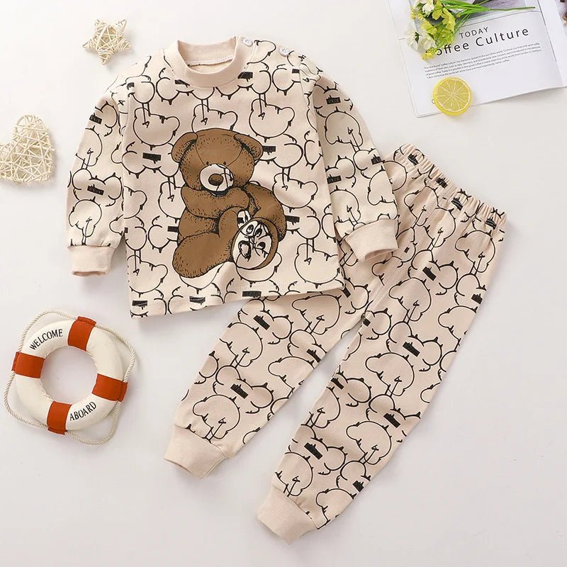 Boys & Girls Pajamas Kids Long T-shirt + Pants - Vintress Fashion