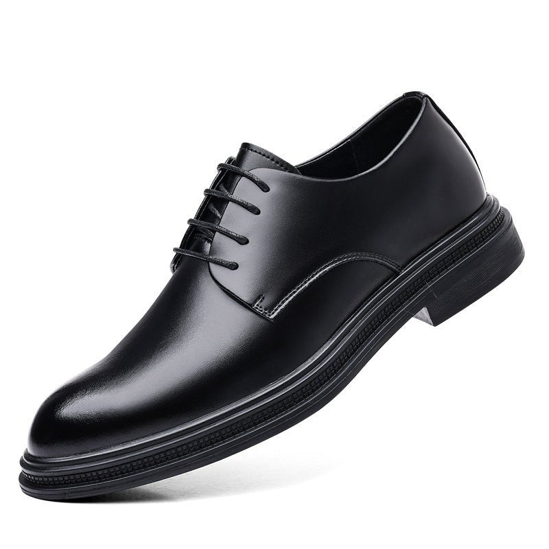 Business Formal Wear British Commuter Leather Black Leather Shoes - Vintress Fashion
