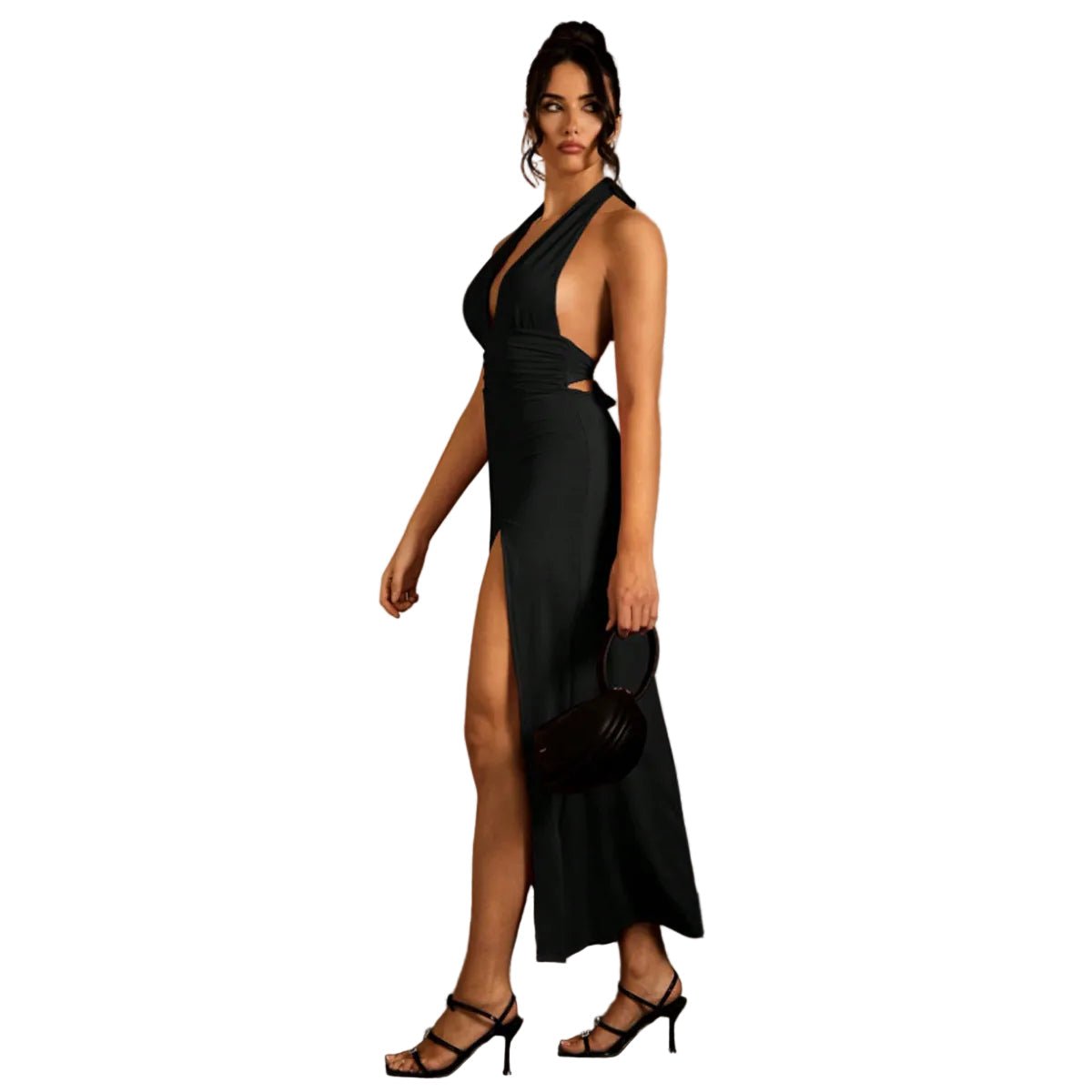 Chic Neck-Hanging Backless Bodycon Dress - Vintress Fashion