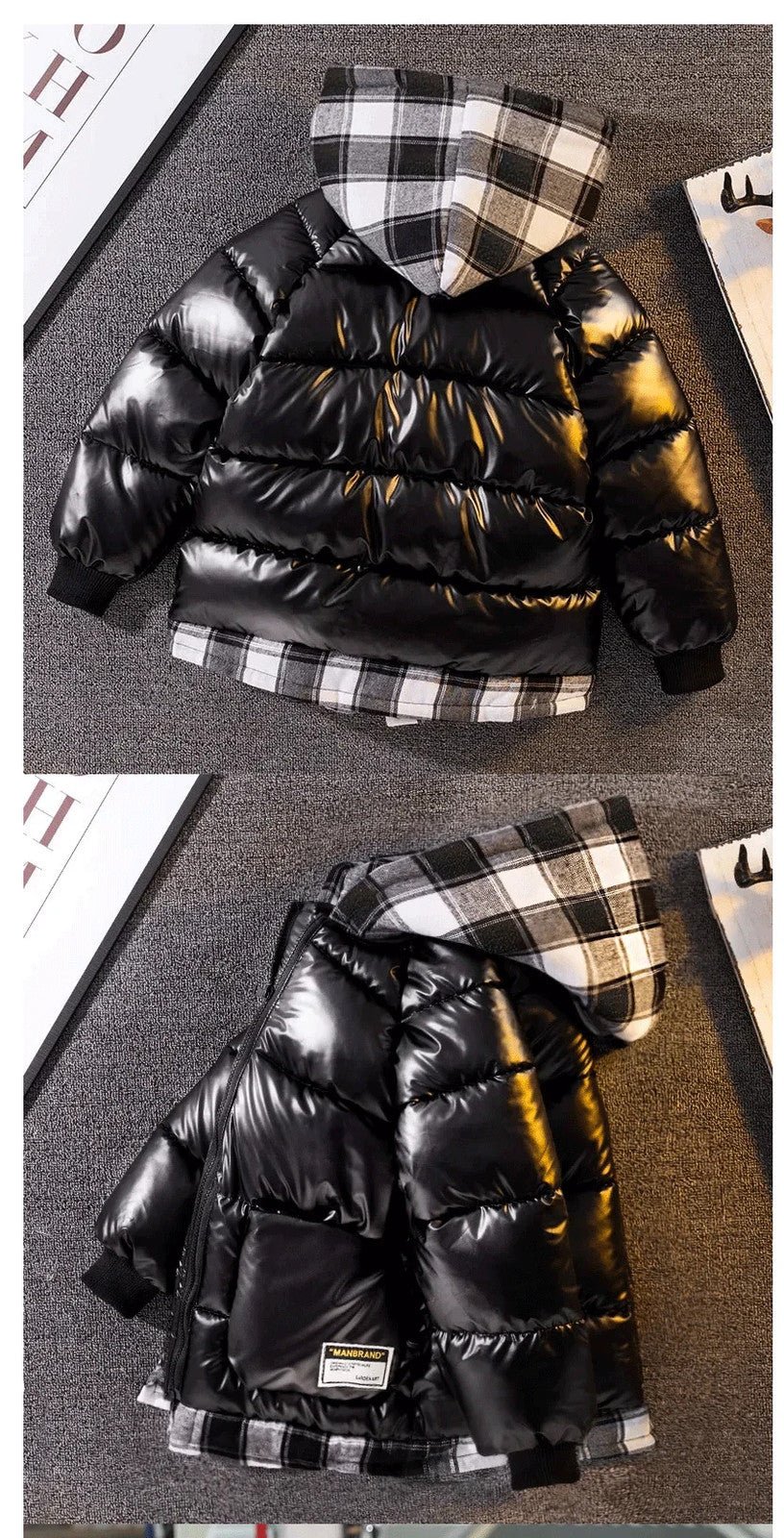 Children's Padded Jacket New Boys Down Padded Jacket Kids Winter Hooded Jacket - Vintress Fashion
