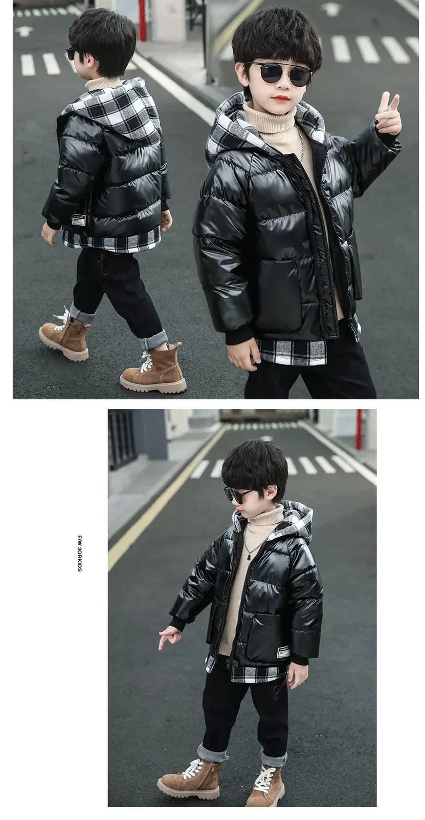 Children's Padded Jacket New Boys Down Padded Jacket Kids Winter Hooded Jacket - Vintress Fashion
