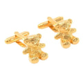 Cute Teddy Bear Cufflinks Gold - Vintress Fashion