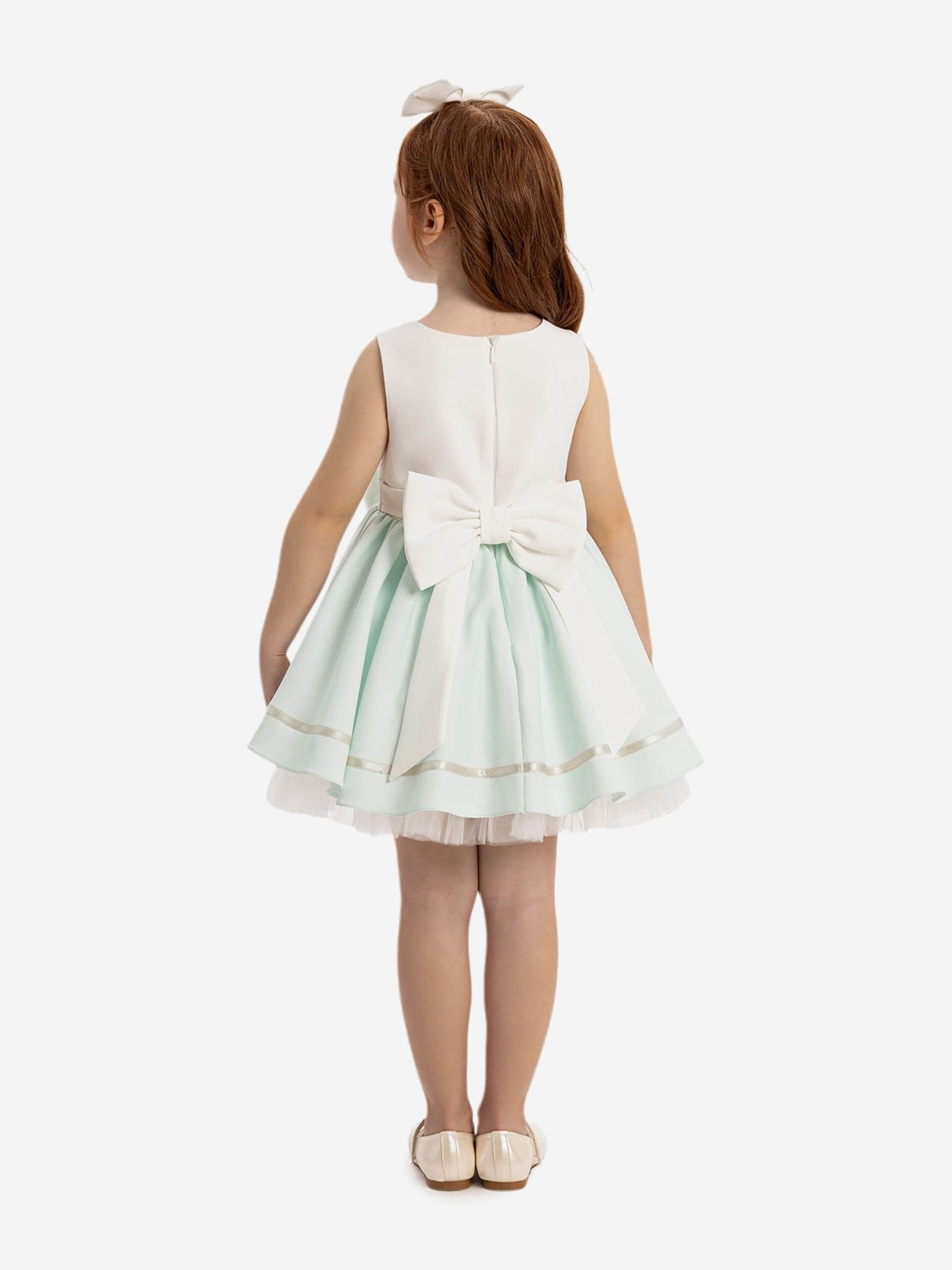 DRESS & Fleur Baby Girls Dress with Headband in Green - Vintress Fashion