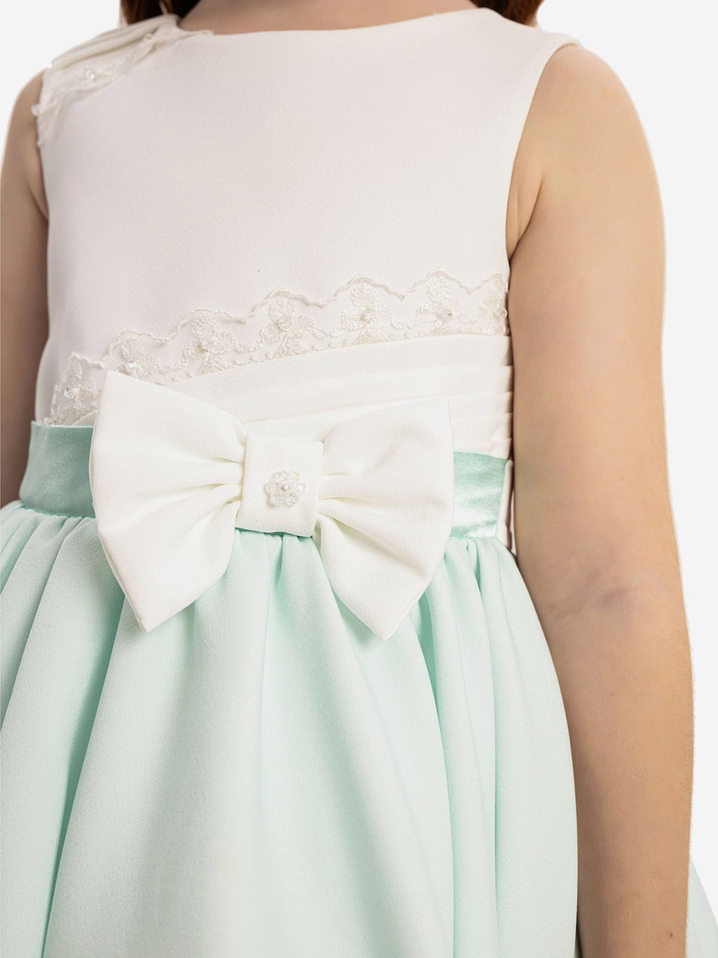 DRESS & Fleur Baby Girls Dress with Headband in Green - Vintress Fashion