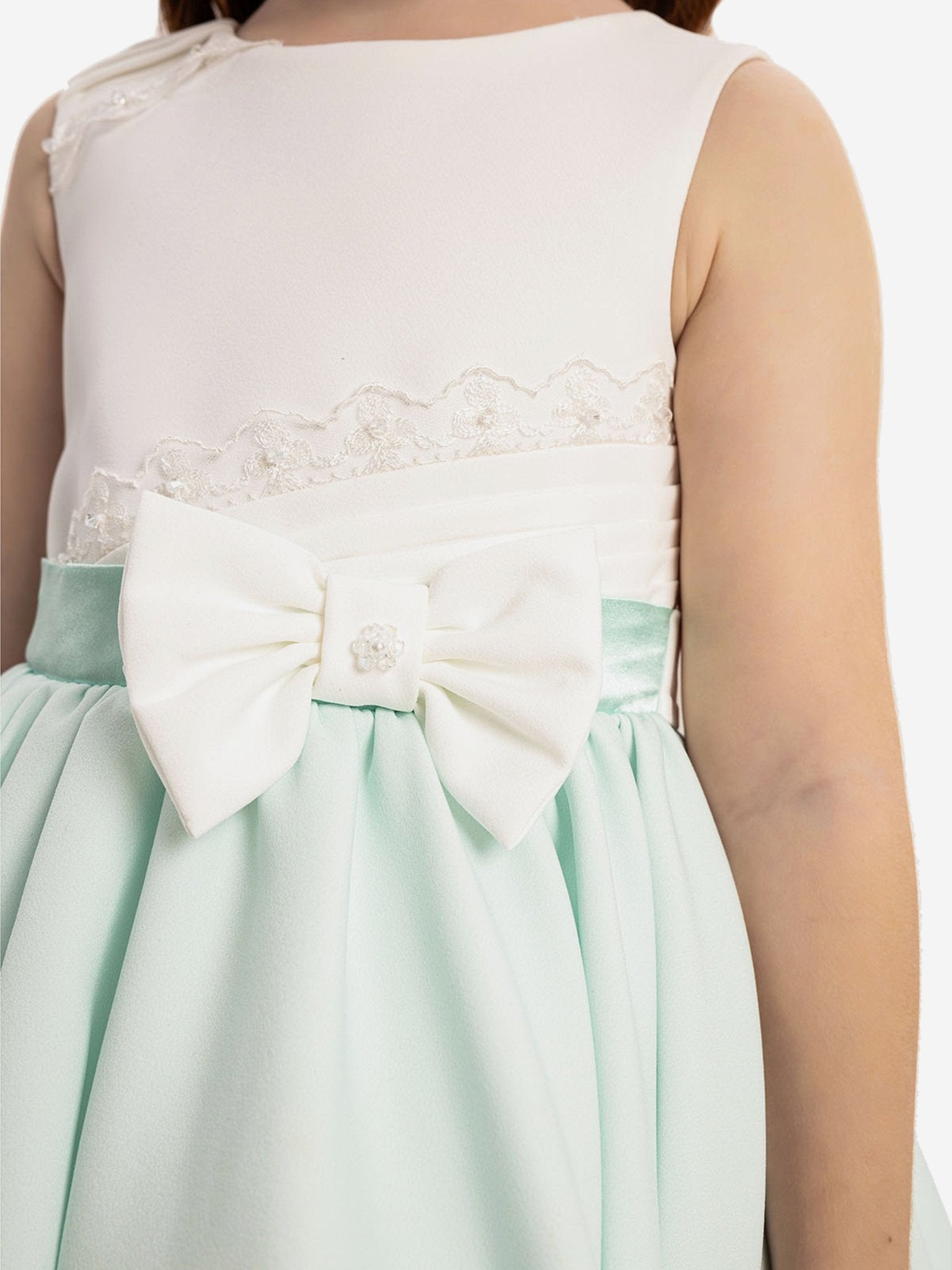 DRESS & Fleur Baby Girls Dress with Headband in Green - Vintress Fashion
