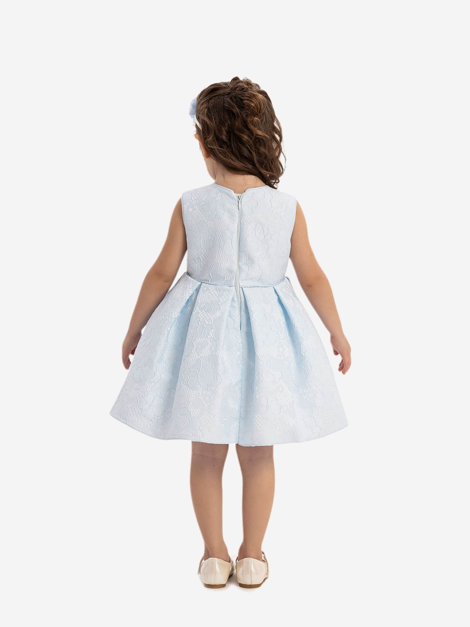 DRESS & Fleur Baby Girls Flower Dress in Blue - Vintress Fashion
