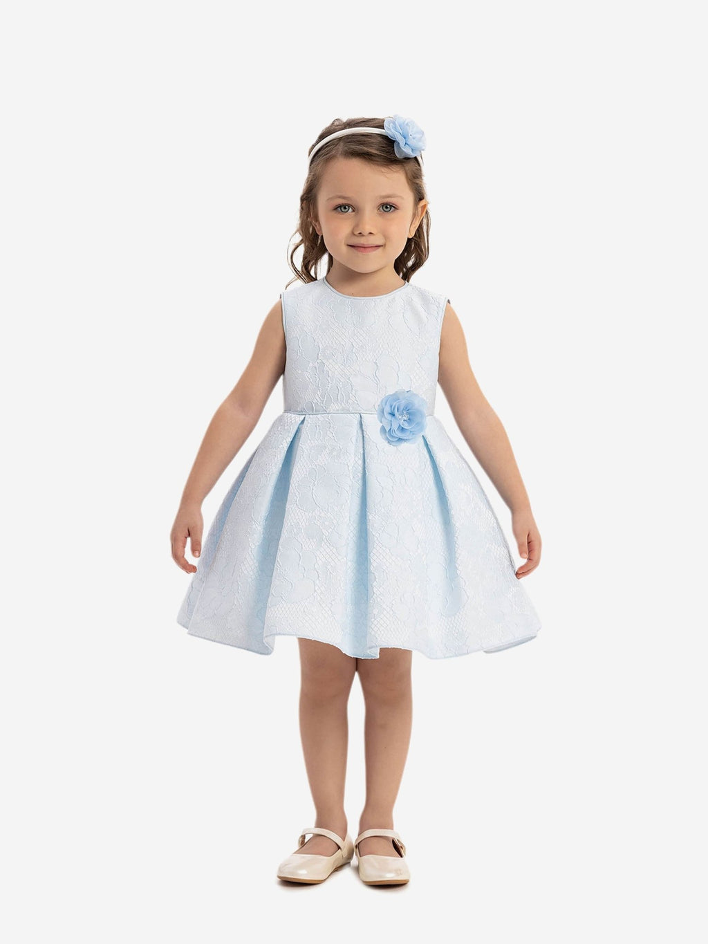 DRESS & Fleur Baby Girls Flower Dress in Blue - Vintress Fashion