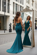 Elegant Halterneck Backless Maxi Dress - Strappy Evening Gown for Weddings & Parties - Vintress Fashion