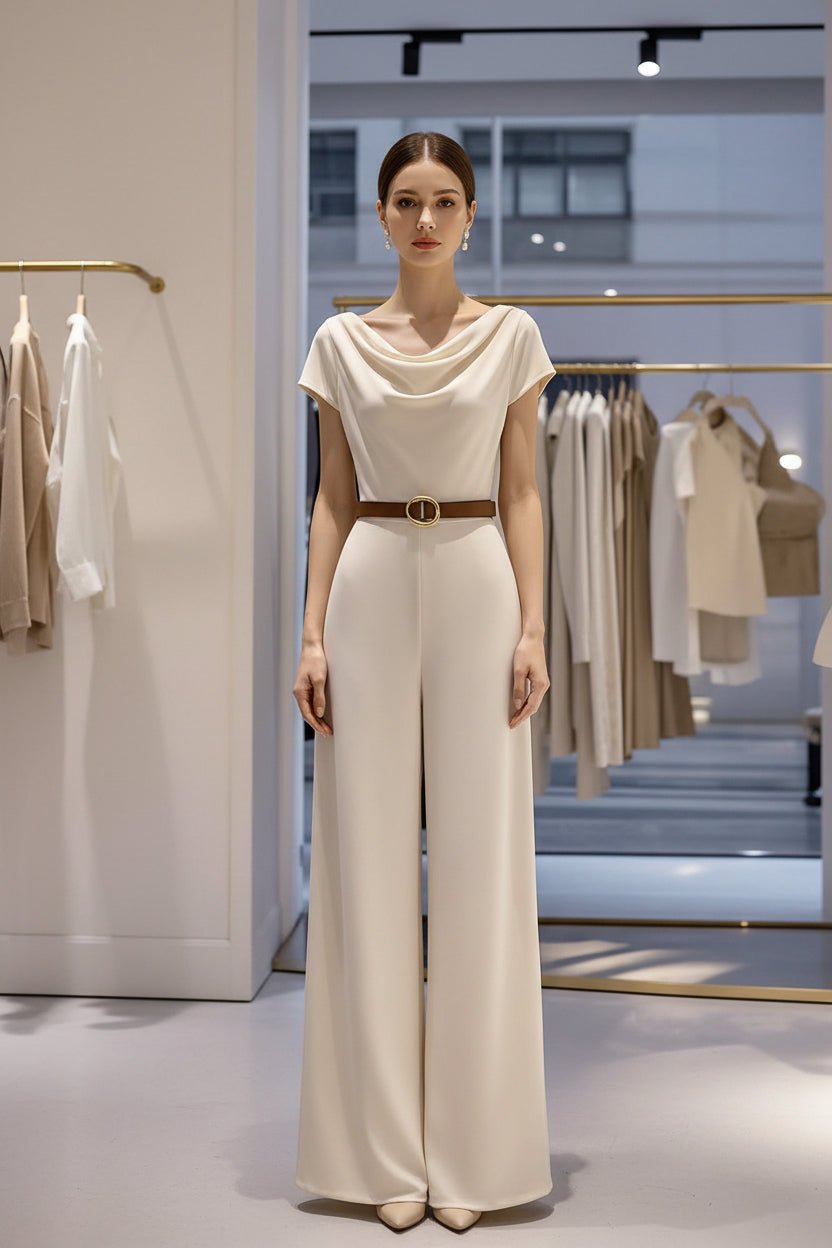 European And American Elegant Style Satin Jumpsuit - Vintress Fashion