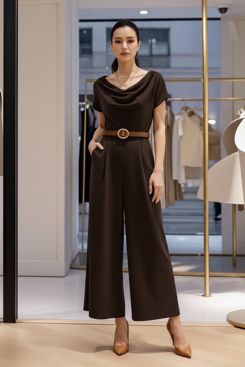 European And American Elegant Style Satin Jumpsuit - Vintress Fashion