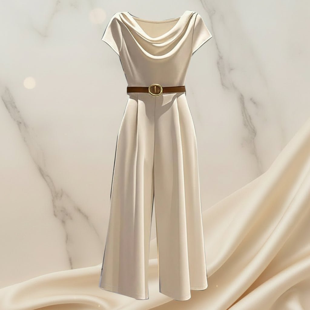 European And American Elegant Style Satin Jumpsuit - Vintress Fashion