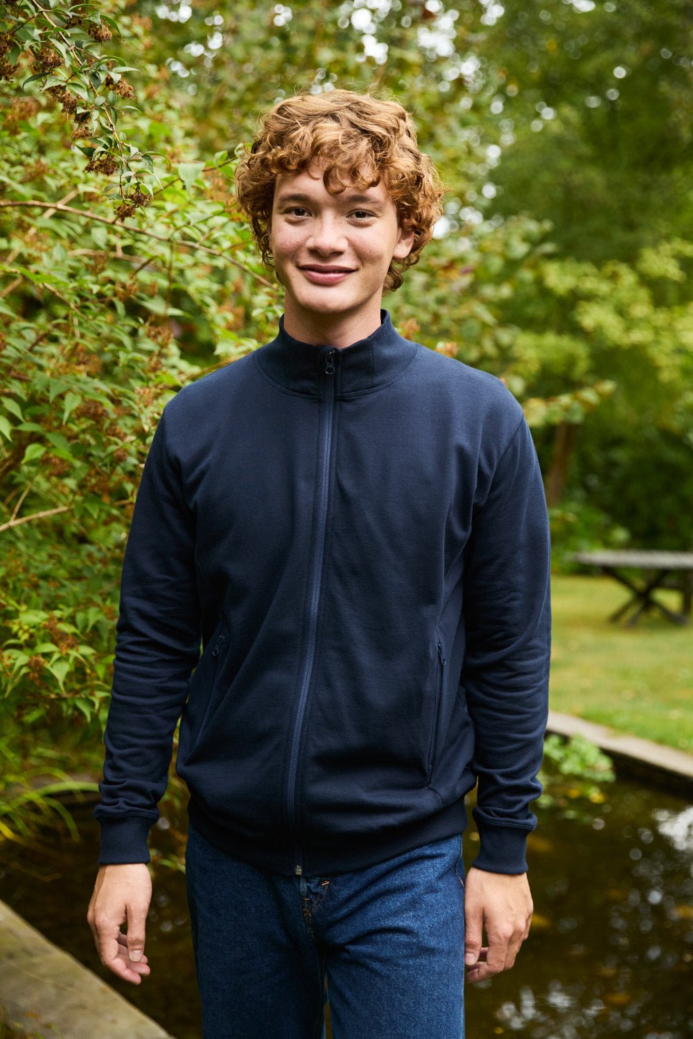 Fairtrade Organic Cotton High Neck Jacket: Unisex - Vintress Fashion