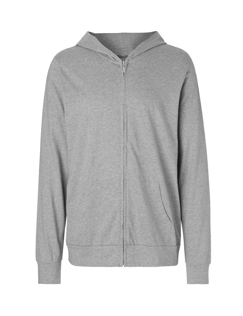 Fairtrade Organic Zipped T-shirt Hoodie: Unisex - Vintress Fashion