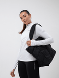 Fine White Line Padded Tote Bag - Vintress Fashion