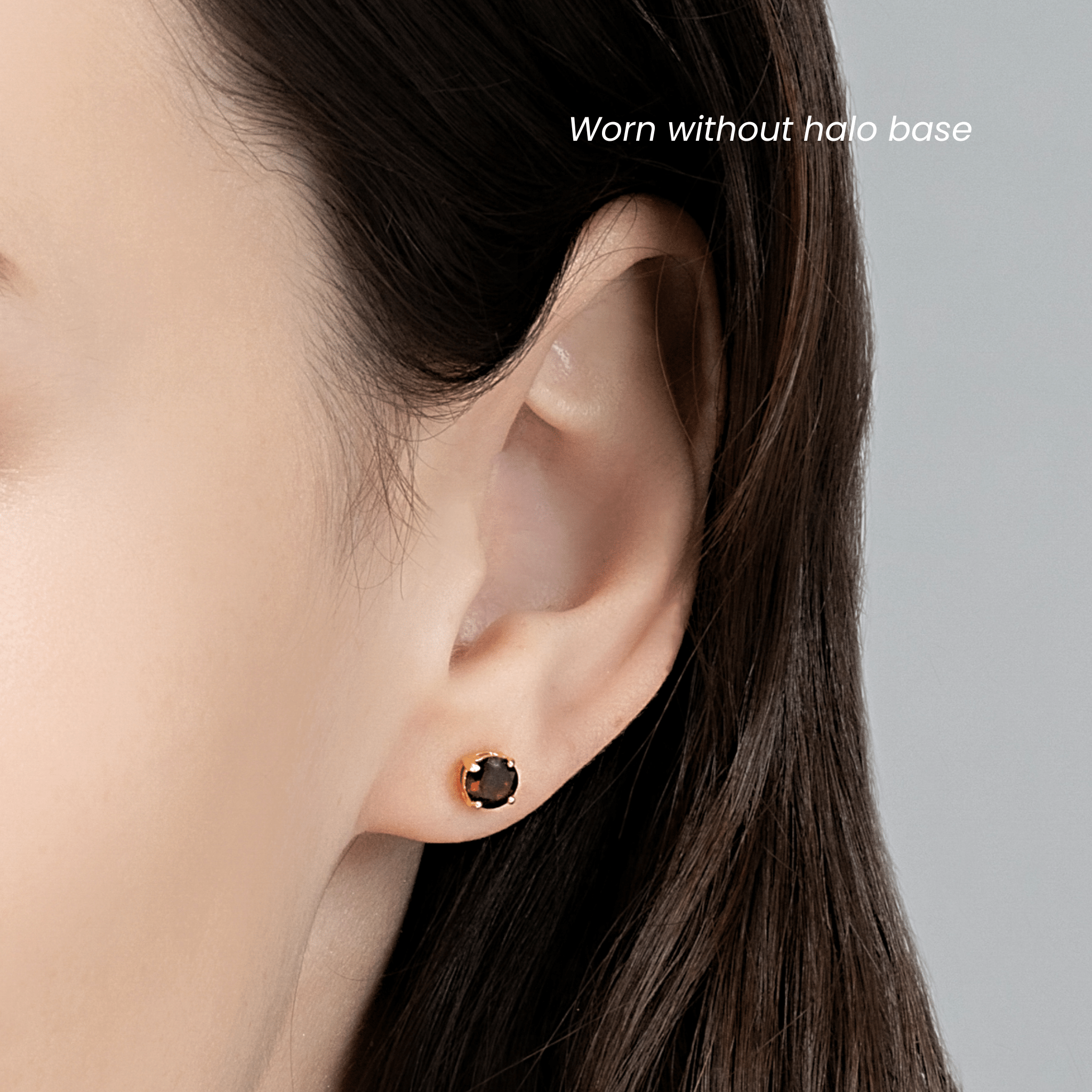 Garnet Halo Stud Earrings with Jackets in 18k Gold Vermeil - Vintress Fashion