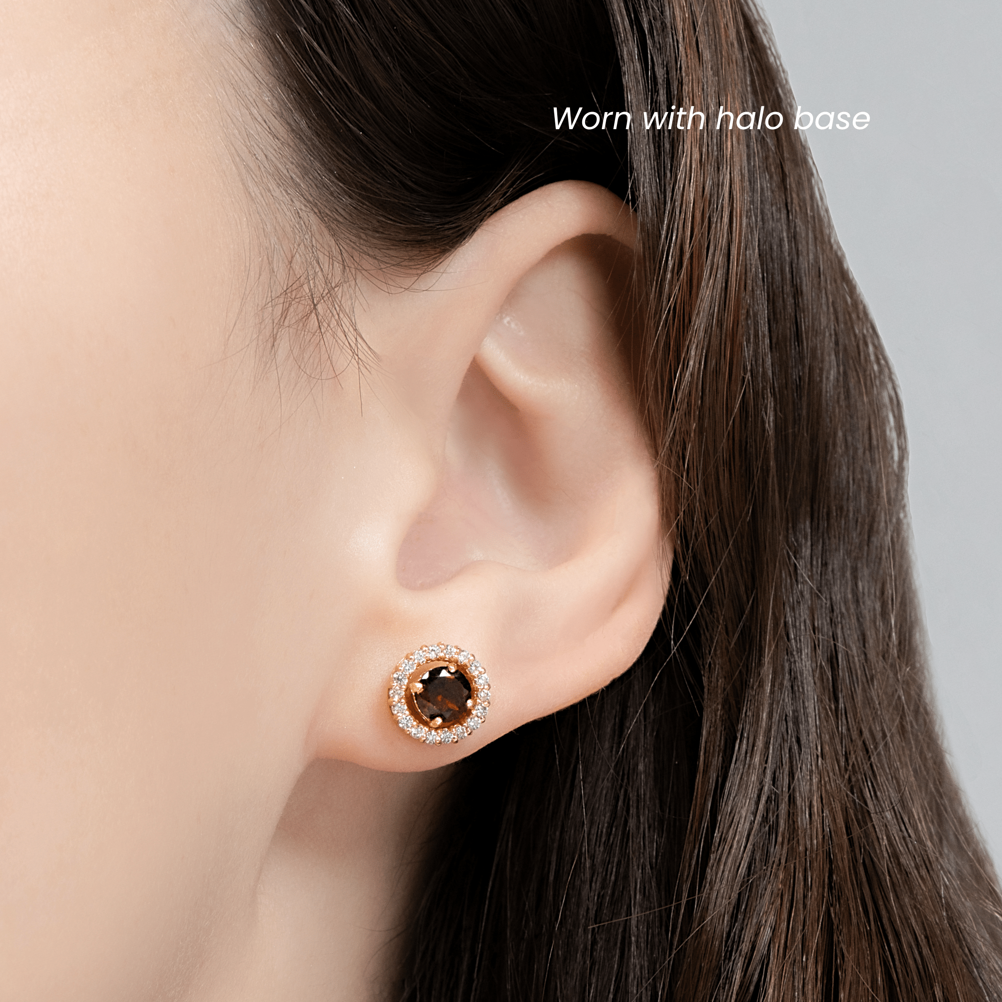 Garnet Halo Stud Earrings with Jackets in 18k Gold Vermeil - Vintress Fashion