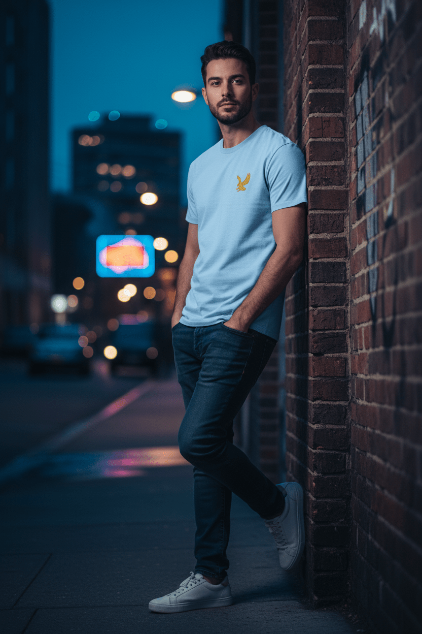 Gold Eagle | Crystal Palace | Embroidery | Cotton Tee - Vintress Fashion