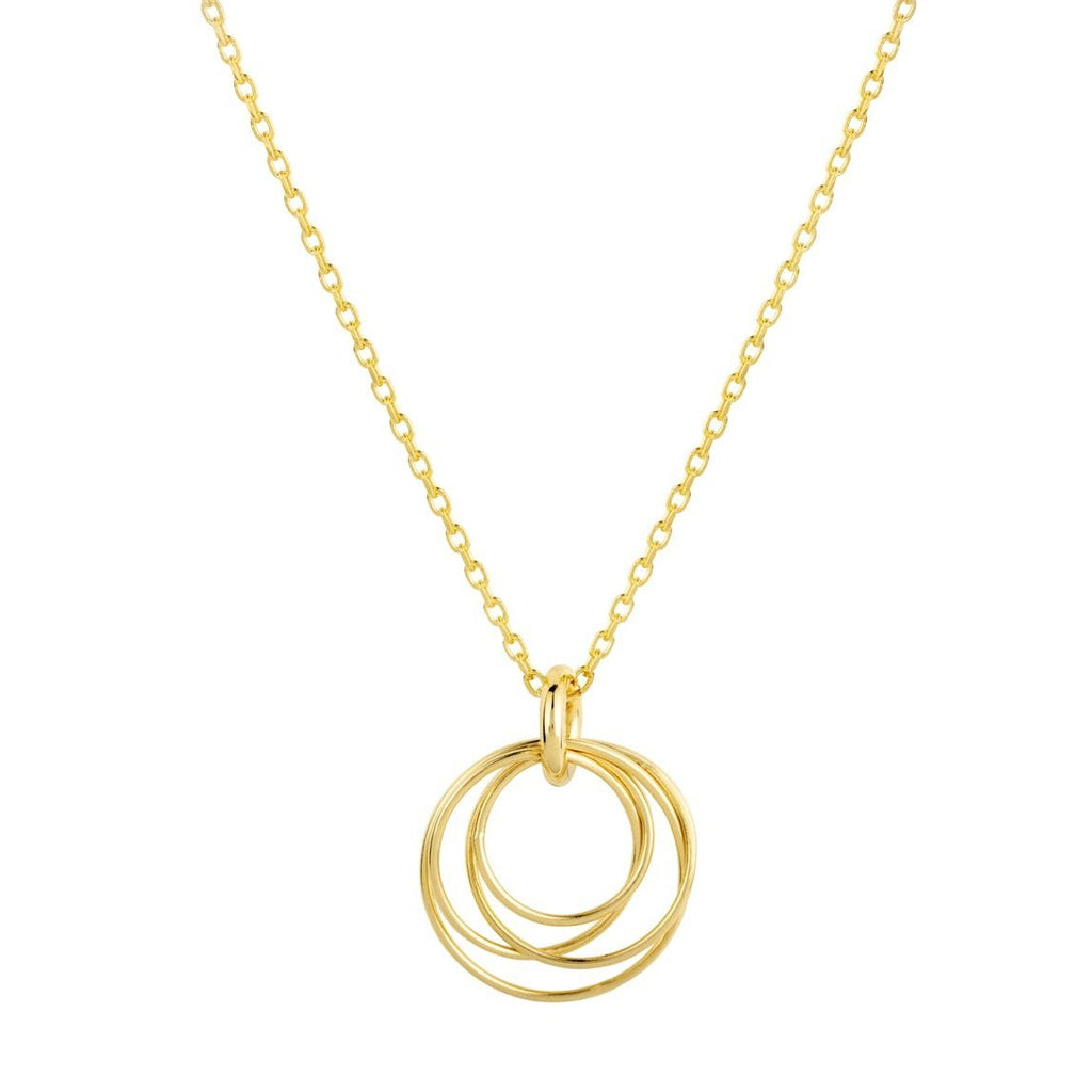 Hoop Cluster Rings Gold Chain Necklace - Vintress Fashion