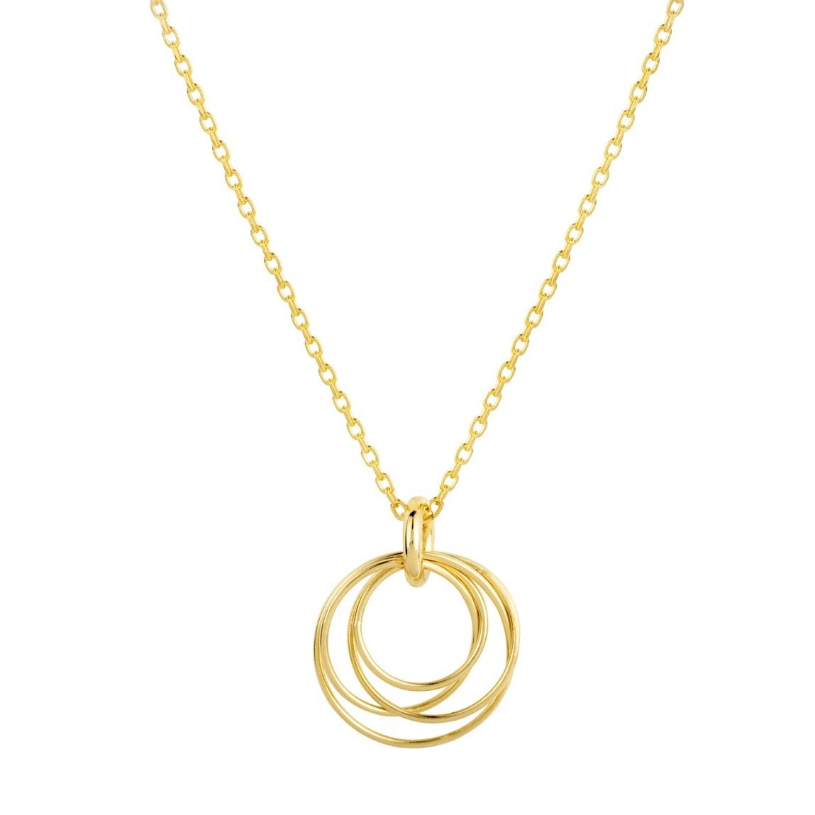 Hoop Cluster Rings Gold Chain Necklace - Vintress Fashion