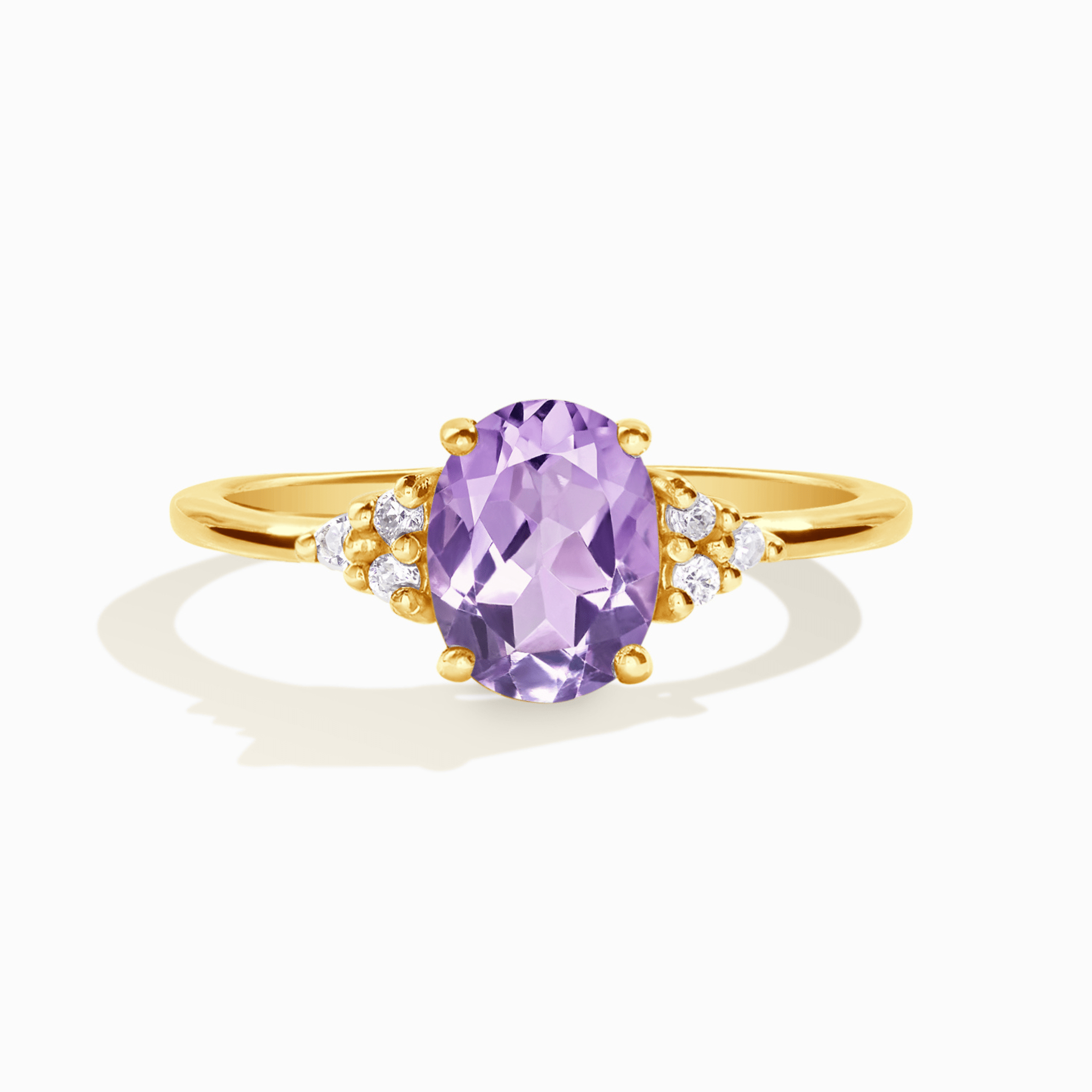 Lavender Amethyst Ring in 18k Gold Vermeil - Vintress Fashion