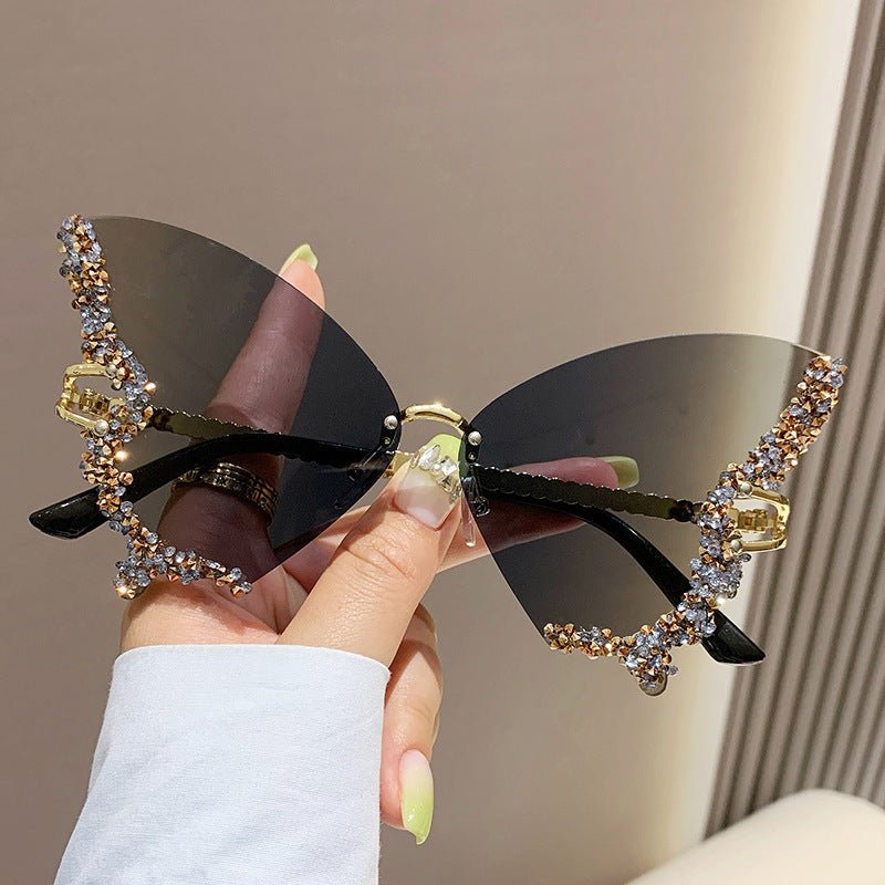Luxury Diamond Butterfly Sunglasses - Vintress Fashion