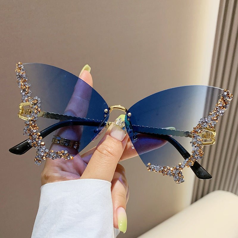 Luxury Diamond Butterfly Sunglasses - Vintress Fashion