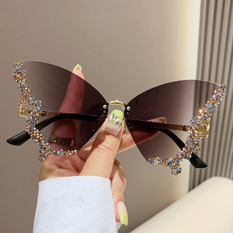 Luxury Diamond Butterfly Sunglasses - Vintress Fashion