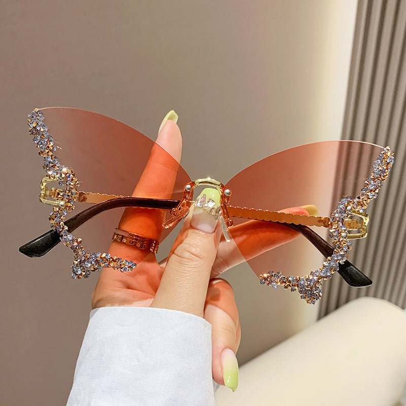 Luxury Diamond Butterfly Sunglasses - Vintress Fashion