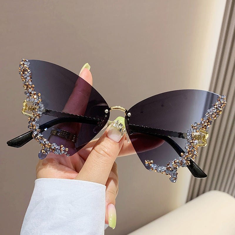 Luxury Diamond Butterfly Sunglasses - Vintress Fashion