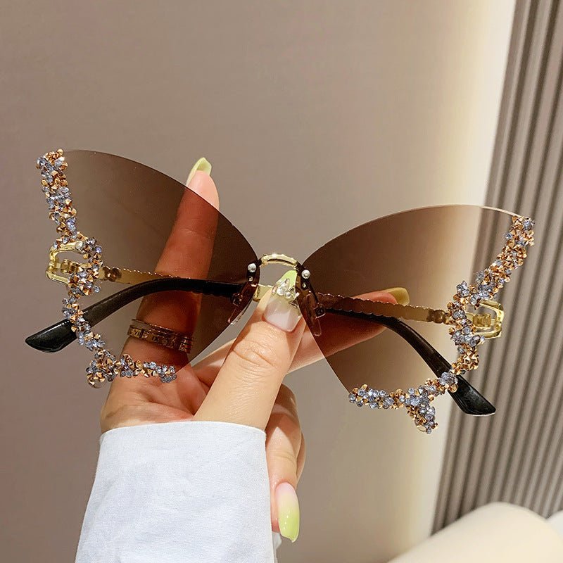 Luxury Diamond Butterfly Sunglasses - Vintress Fashion