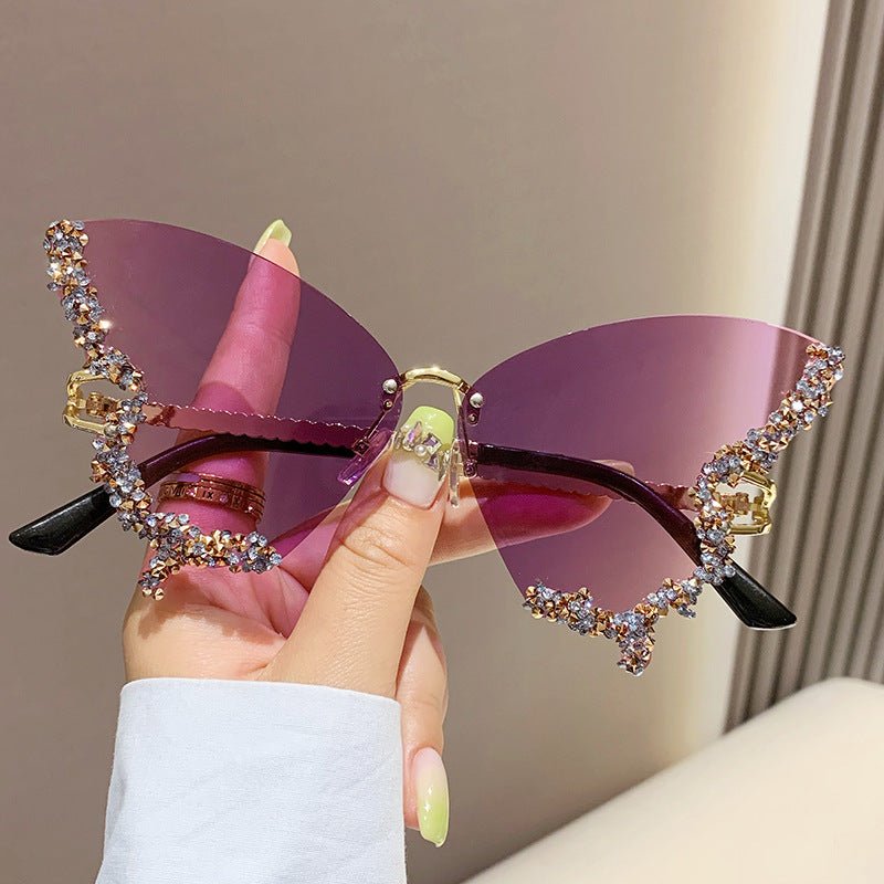 Luxury Diamond Butterfly Sunglasses - Vintress Fashion