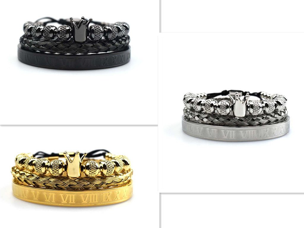 Luxury Roman Royal Crown Charm Bracelet  - Vintress Fashion