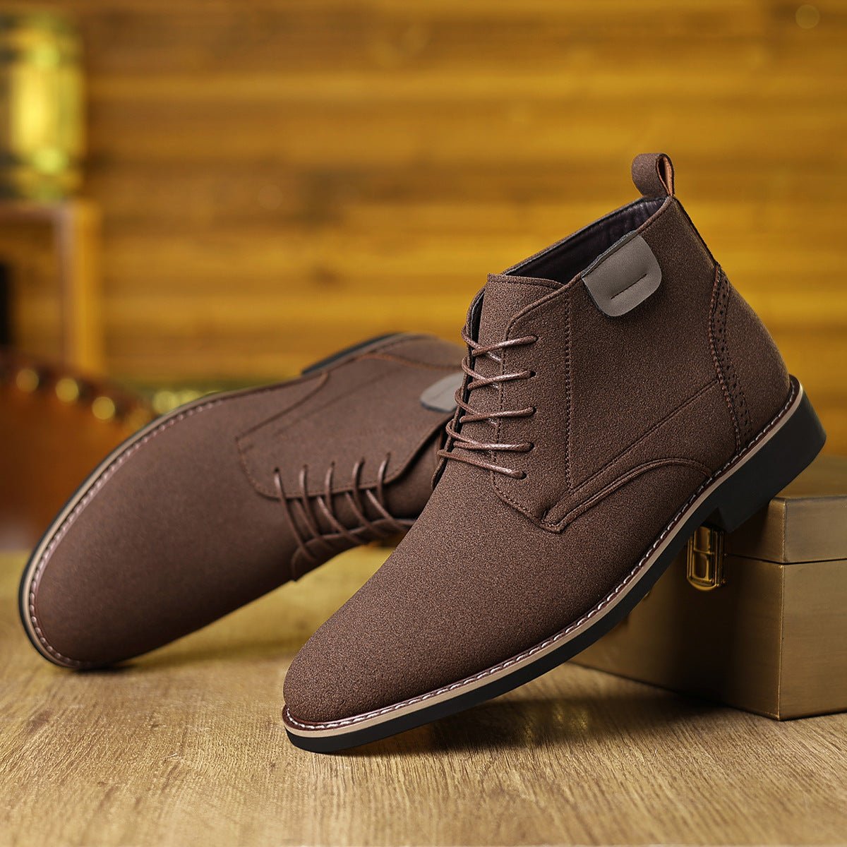 Martin Boots Men's British Style High-top Leather Shoes - Vintress Fashion
