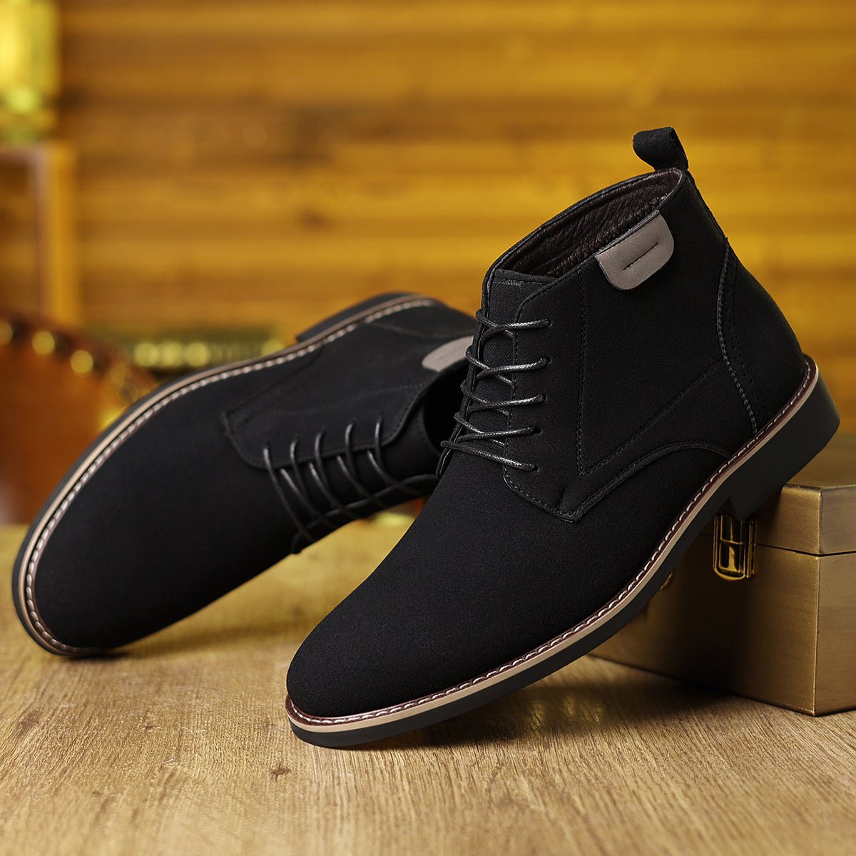 Martin Boots Men's British Style High-top Leather Shoes - Vintress Fashion