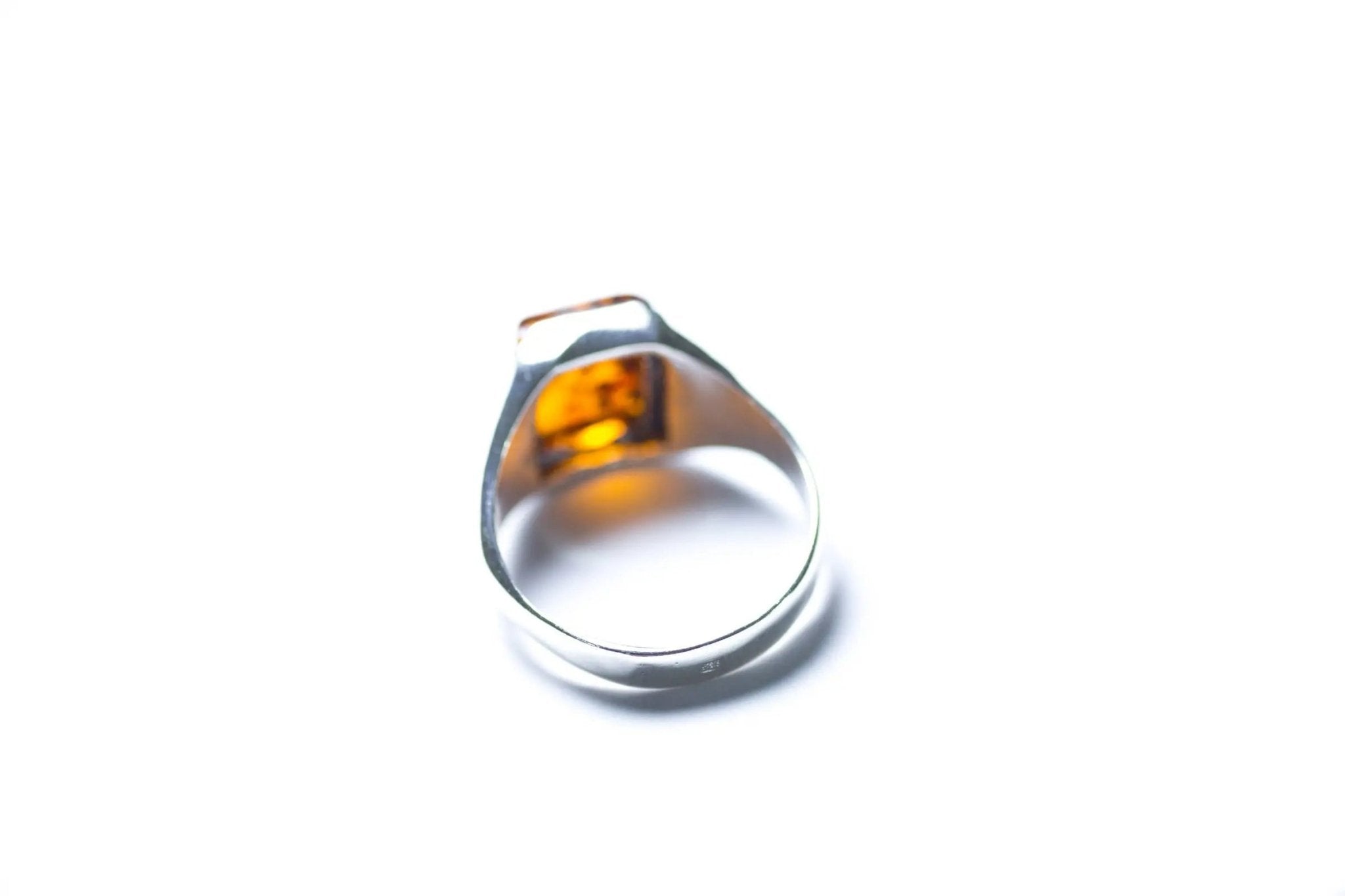 Men's Amber Solitaire Ring - Vintress Fashion