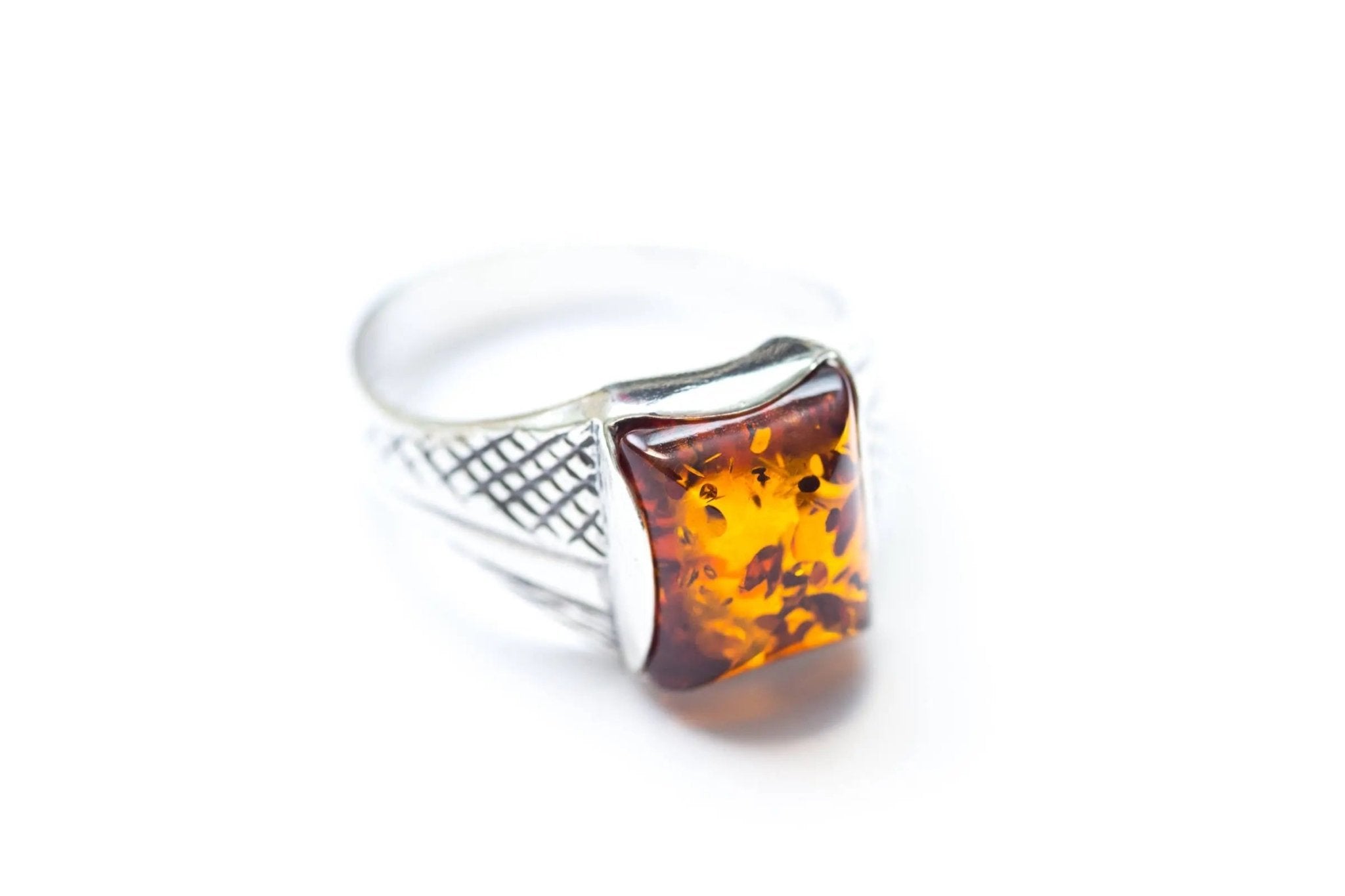 Men's Amber Solitaire Ring - Vintress Fashion