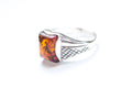 Men's Amber Solitaire Ring - Vintress Fashion