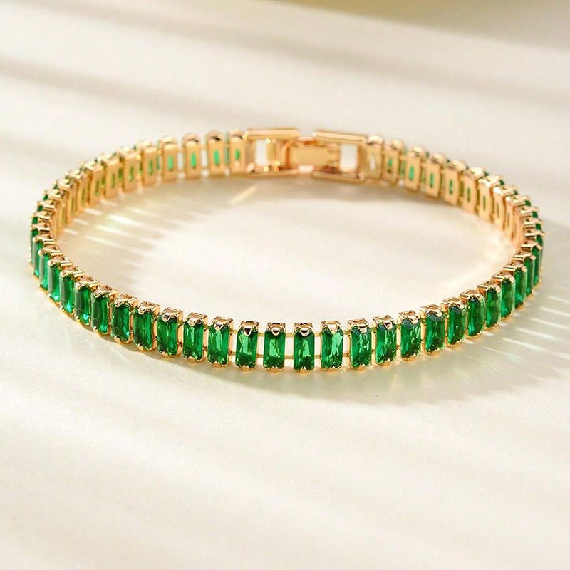 Men's And Women's Fashion Full Diamond Zirconia Double-row Tennis Chain Bracelet - Vintress Fashion