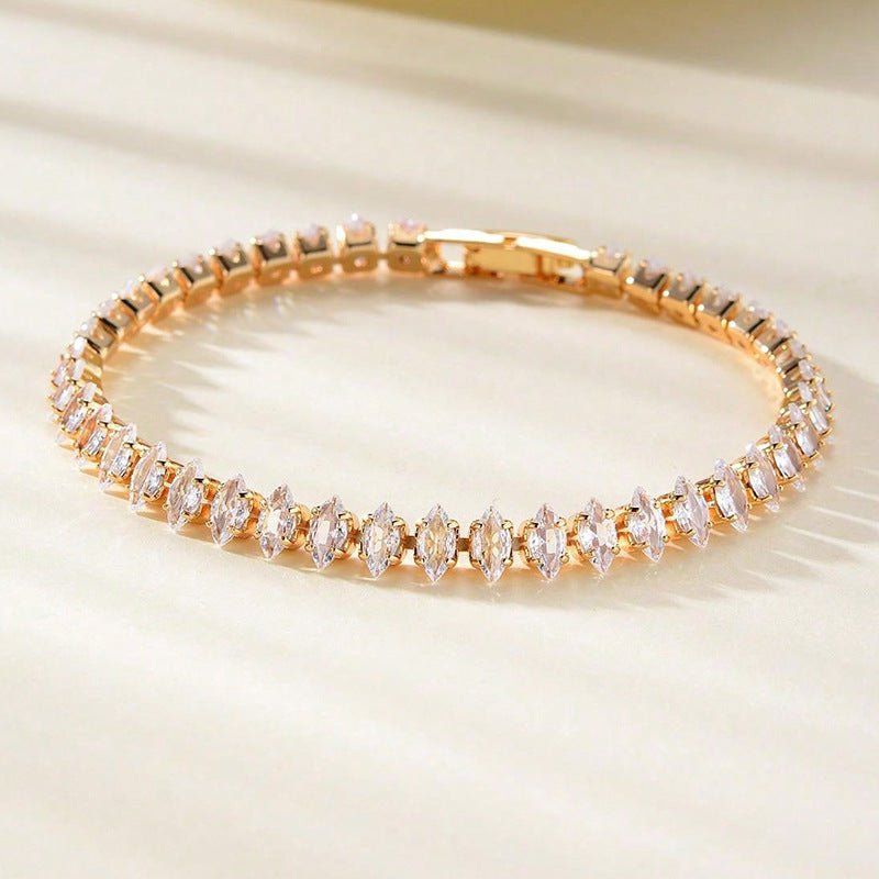 Men's And Women's Fashion Full Diamond Zirconia Double-row Tennis Chain Bracelet - Vintress Fashion
