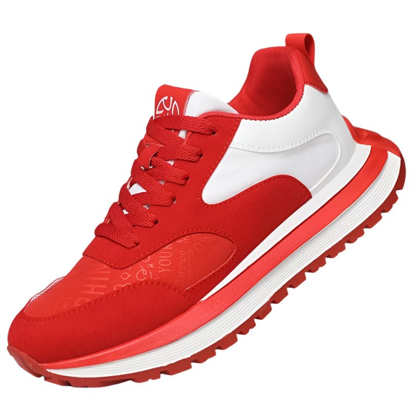 Men's Casual Sneakers - Comfortable, Non-Slip, Lace-Up Shoes with Embossed "TEAM" Design - Vintress Fashion