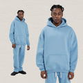 Men's Hooded Sweatshirt Fleece-lined Loose Sweatshirt Set - Vintress Fashion
