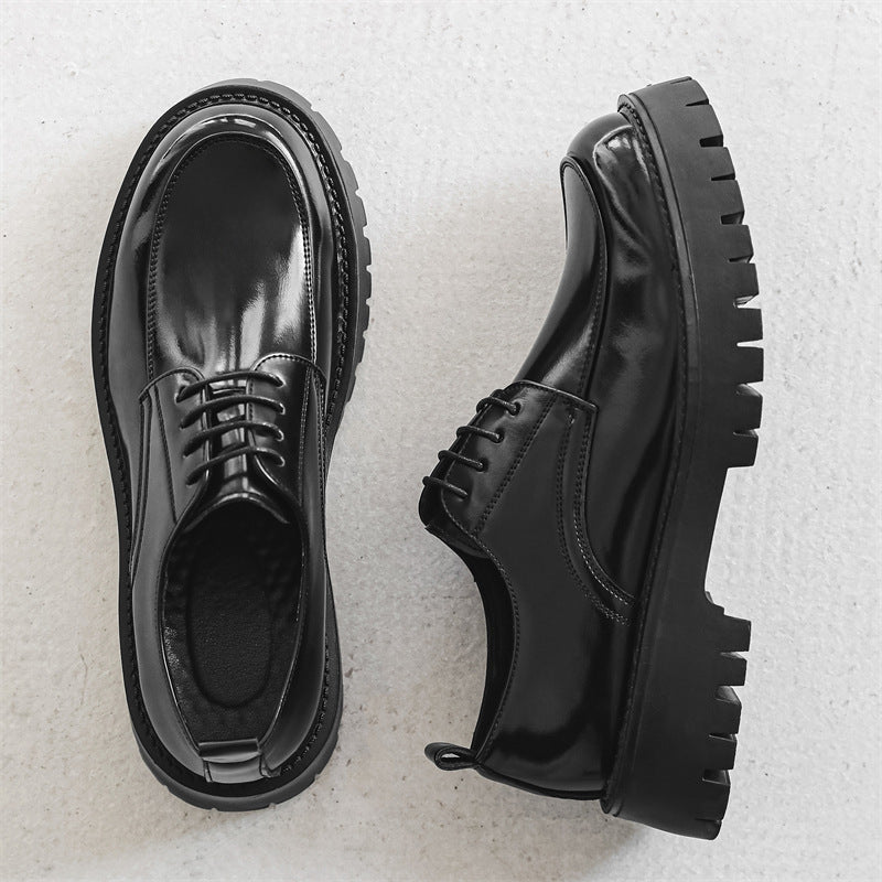 Men's Thick-soled Height-increasing Casual Leather Shoes - Vintress Fashion