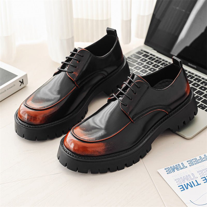 Men's Thick-soled Height-increasing Casual Leather Shoes - Vintress Fashion