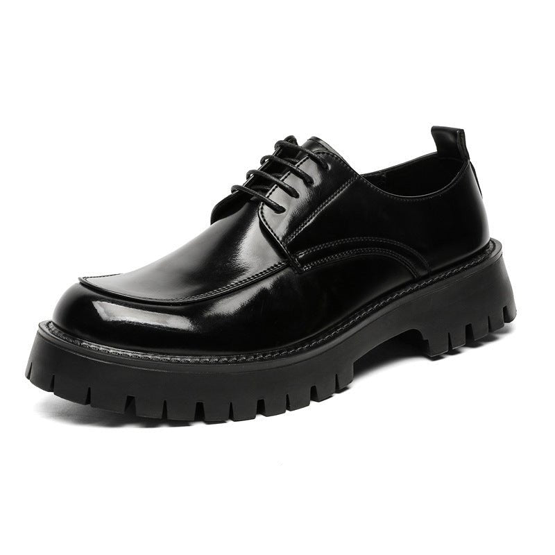 Men's Thick-soled Height-increasing Casual Leather Shoes - Vintress Fashion