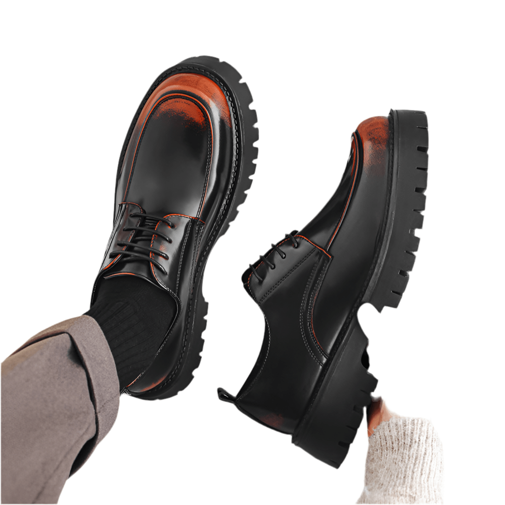 Men's Thick-soled Height-increasing Casual Leather Shoes - Vintress Fashion