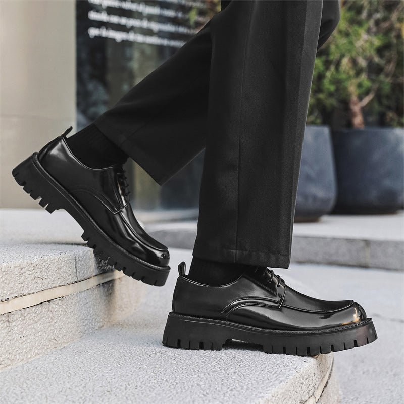 Men's Thick-soled Height-increasing Casual Leather Shoes - Vintress Fashion