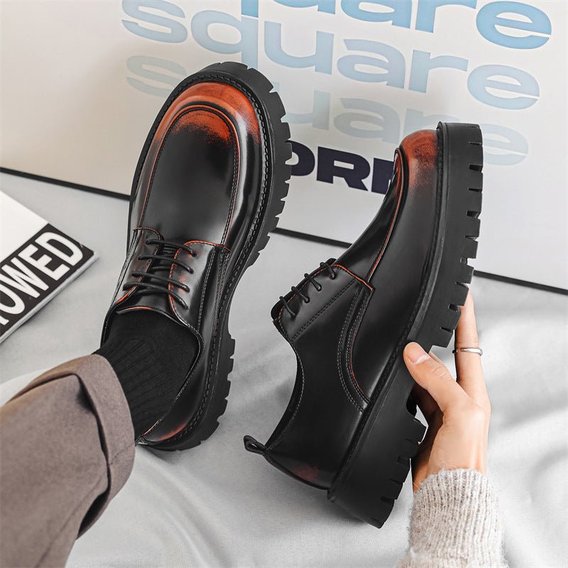 Men's Thick-soled Height-increasing Casual Leather Shoes - Vintress Fashion