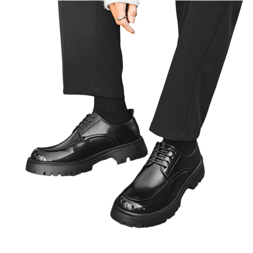 Men's Thick-soled Height-increasing Casual Leather Shoes - Vintress Fashion
